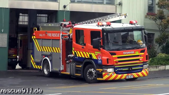 Pump 207 + Aerial 205 New Zealand Fire Service Auckland City Fire Station