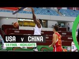 USA v China - Quarter Final Highlights - 2014 FIBA U17 World Championship