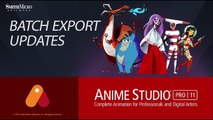 Anime Studio Pro 11 - Batch Export Updates - Tutorial