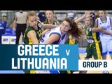 Greece v Lithuania -- Group B -- 2014 U18 European Championship Women