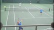 Trick tennis shots by Kohler #1 doubles (wearing white) at state