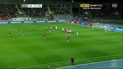 Marcelo Díaz Long range Free kick - Chile vs Salvador 05.06.2015