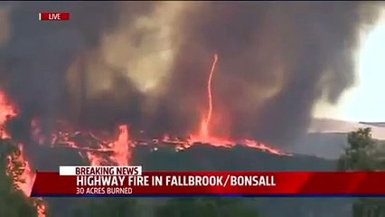California Wildfire Creates Intense Fire Tornado
