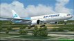Air France KLM Boeing 777  landing at Amsterdam schiphol