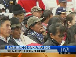 Ministerio de agricultura sigue con la redistribución de predios