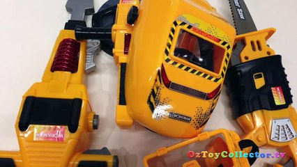 Play Bob the Builder with kids construction toolset Saber Saw Jack Hammer Helmet Torch Safety Goggle