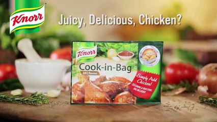 Juicy delicious chicken in a Knorr Cook-In-Bag