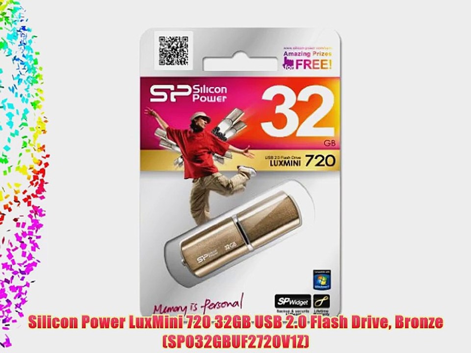 Silicon Power LuxMini 720 32GB USB 2.0 Flash Drive Bronze (SP032GBUF2720V1Z)