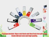FbscTech 10PCS 4GB USB 2.0 F Memory Stick Thumb Stick Nice Swivel Design (4GB Purple)