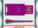 Kingston DataTraveler Mini Slim 4 GB USB 2.0 Flash Drive DTMSN/4GB (Pink)