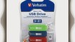 Verbatim Store 'n' Go 2 GB USB 2.0 Flash Drive 3 Pack 96981 (Red Blue Green) 2 GB