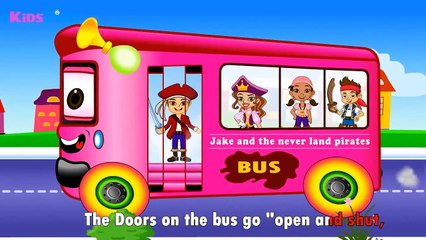 Wheels On The Bus - Jake And The Never Land Pirates Cartoon - Children Nursery Rhymes Songs