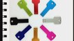 Enfain 8 Pack Color Sorted Key USB Flash Drive 256MB