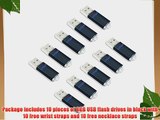 Litop Pack of 10 Black 8GB Metal Body USB Flash Drive USB 2.0 Memory Disk Multipack with 10