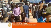 Refugees trapped on Tunisian Libyan border