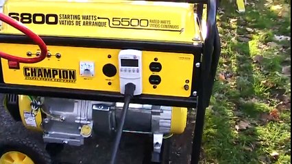 Champion 6800 5500 watt Generator 41135 - Quick test