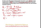 Revenue Maximizing #1 - Optimization Word Problem (Calculus) - Quick Explanation!