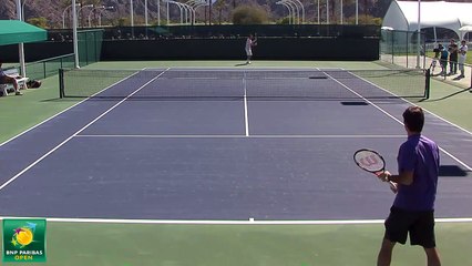 Roger Federer Warming Up in HD -- Indian Wells Pt. 07