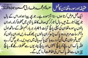 Aqeeqa aur Surah Tugaban Ka Amal - Hakeem Tariq Mehmood