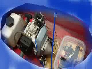 1/6 Scale RC Gas Engine Boat Surfing at 35mph