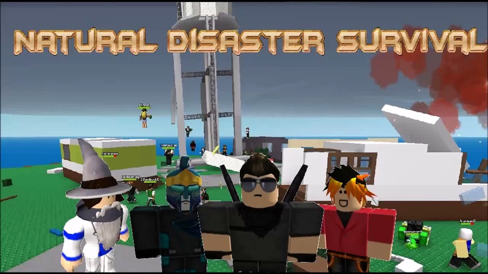 ⁣Roblox Funny Moments (Natural Disaster Survival) - Mario Kart, The Washington Machine.
