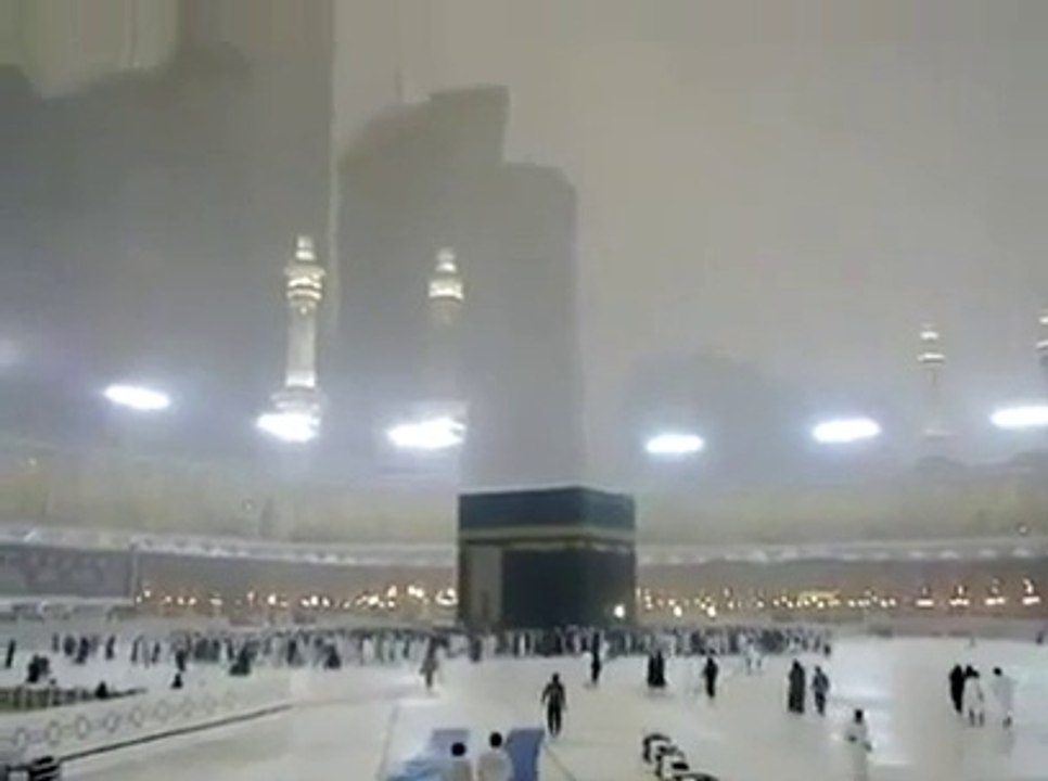 Beautiful View of Rain in Khana Kaba