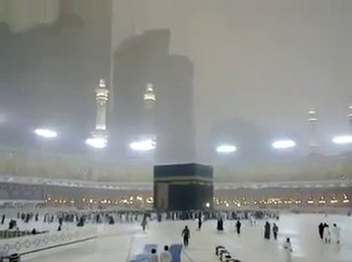 Beautiful View of Rain in Khana Kaba