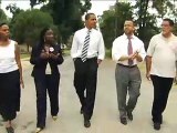 Barack Obama Walks Through Gentilly
