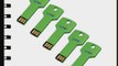 Litop? Pack of 5 Green 8GB Metal Key Shape USB Flash Drive USB 2.0 Memory Disk With 5 Protective