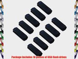 Litop 2GB Pack of 10 Black Digital Data Storage Traveler USB 2.0 Flash Drive Swivel Design