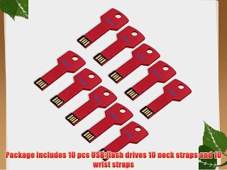 Litop? 10pcs 64GB Metal Key Shape USB Flash Drive USB 2.0 Memory Disk With 10 Protective Cases