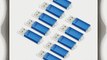 Litop Pack of 10 Blue 2GB Metal Body USB Flash Drive USB 2.0 Memory Disk Multipack with 10
