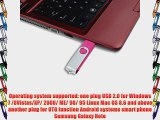 Litop 64GB Silver Color and Hot Pink OTG Swivel Double Plugs USB Flash Drive for Android Smart