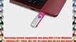 Litop 64GB Silver Color and Hot Pink OTG Swivel Double Plugs USB Flash Drive for Android Smart