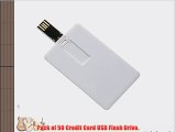 16GB Blank Business Card USB Flash Drive by Enfain - 50 Pack