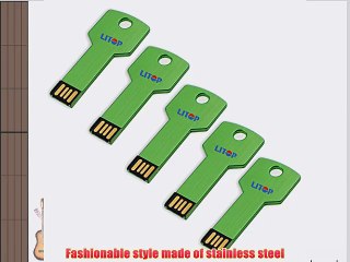 Litop? 5PCS 16GB Metal Key Shape USB Flash Drive USB 2.0 Memory Disk With 5 Protective Cases