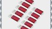 Litop Pack of 10 Red 2GB Metal Body USB Flash Drive USB 2.0 Memory Disk Multipack with 10 Free
