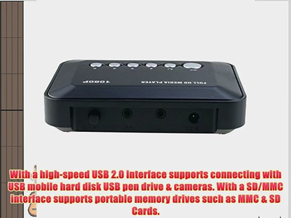 AGPtek Multi TV Media Player HDMI 1080P HD USB SD MMC RMVB MP3 AVI MPEG Divx MKV With USB 2.0