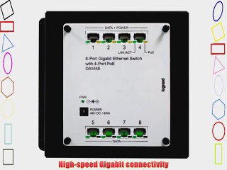 OnQ/Legrand DA1458 8Port Gigabit Switch with PoE Platinum Grey