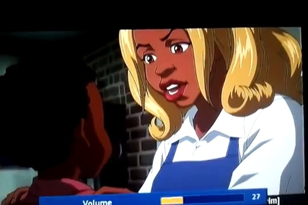 the boondocks,kid uncle ruckus gets slaped by dad