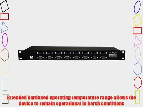 StarTech ICUSB23216F 16 Port Rackmount FTDI USB to Serial COM Adapter Hub - RS232 Multiplexer