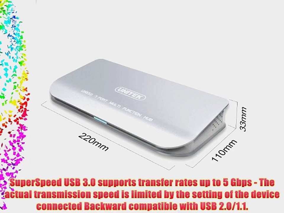 [Dock OTG Support] Unitek Universal 10 Ports USB 3.0 Hub (USB 3.0 7-Port Hub   Two 5V 2A Charging