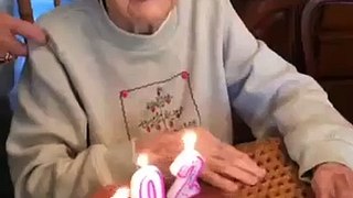 102-year-old loses her teeth as she blows out birthday