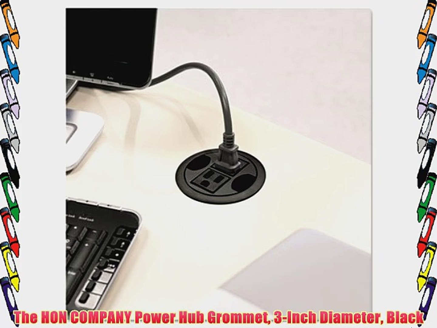 The Hon Company Power Hub Grommet 3 Inch Diameter Black Video