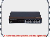 UPVEL 16-Port Gigabit Rackmount Switch for Business and Home Entertainment Networks (US-16G)