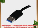 StarTech.com Universal USB 3.0 Laptop Mini Docking Station w/ HDMI GbE - USB 3.0 Gigabit Ethernet