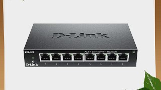 D-Link 8 Port 10/100 Unmanaged Metal Desktop Switch (DES-108)