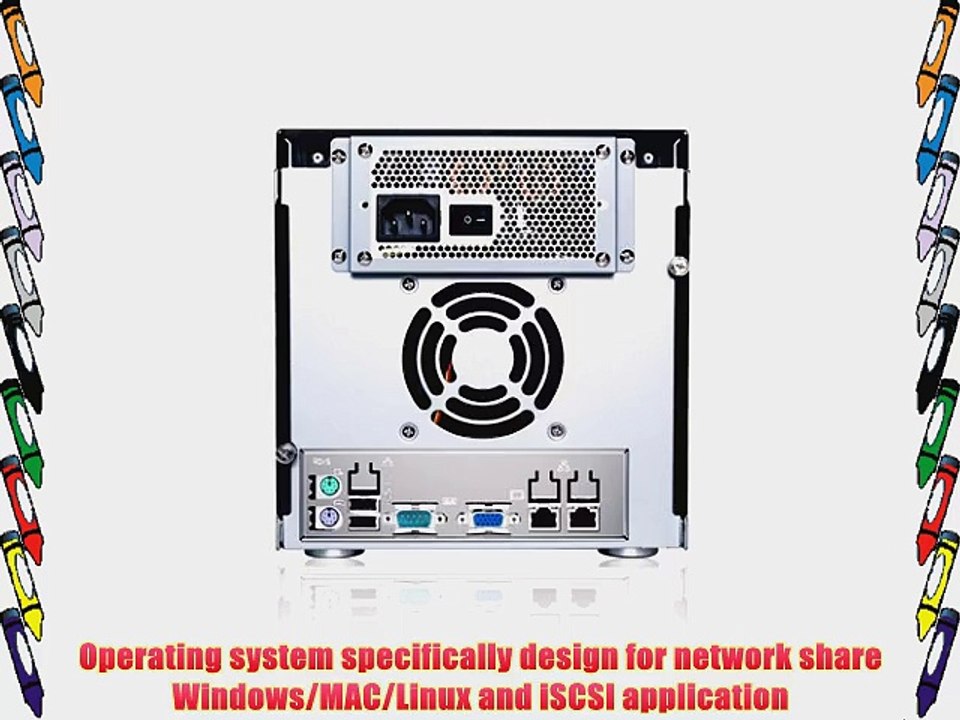 Sans Digital AccuNAS 64-Bit 4-Bay iSCSI and NAS Windows/MAC/Linux Files Shared Dual Gigabit