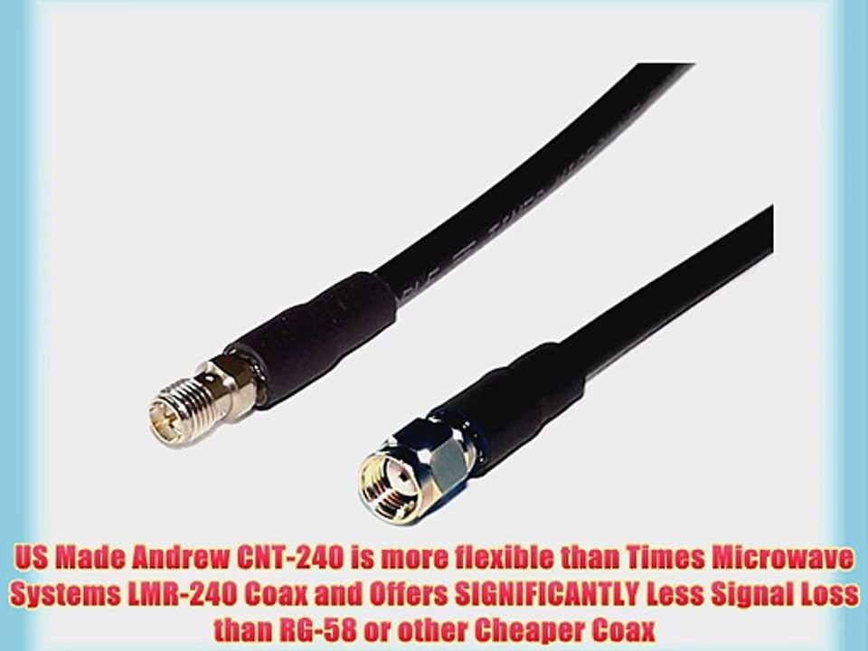 MPD Digital LMR-195-wifi-antenna-extender WiFi Wireless Antenna Extension Cable LMR-240 RP-SMA
