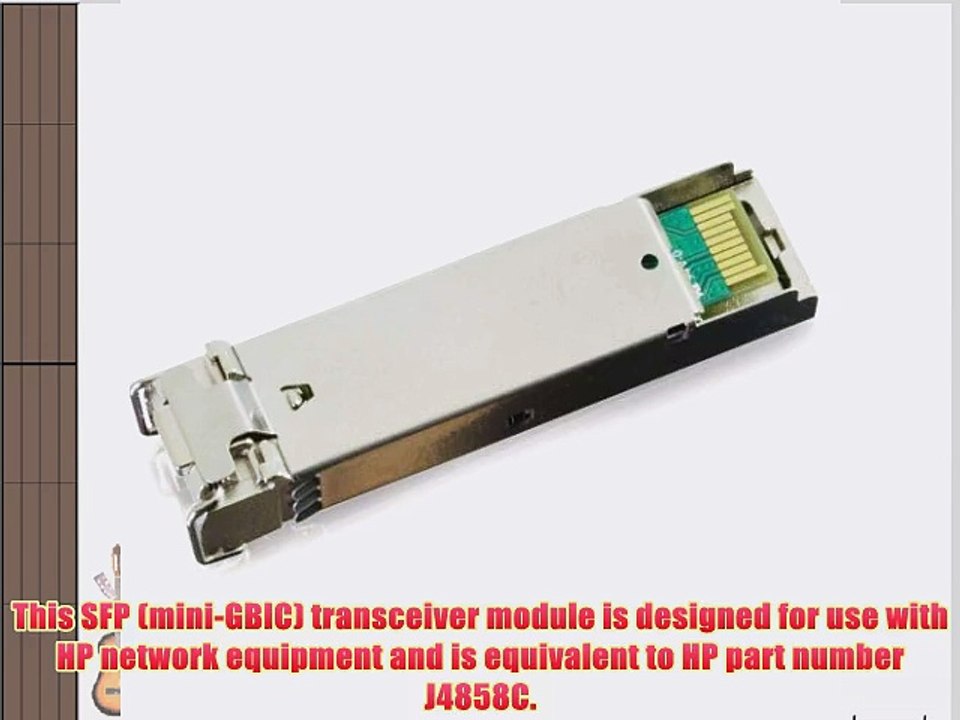 C2G / Cables to Go 39561 HP J4858C Compatible 1000Base-SX MMF SFP (mini-GBIC) Transceiver Module